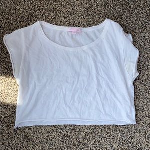 cropped white t